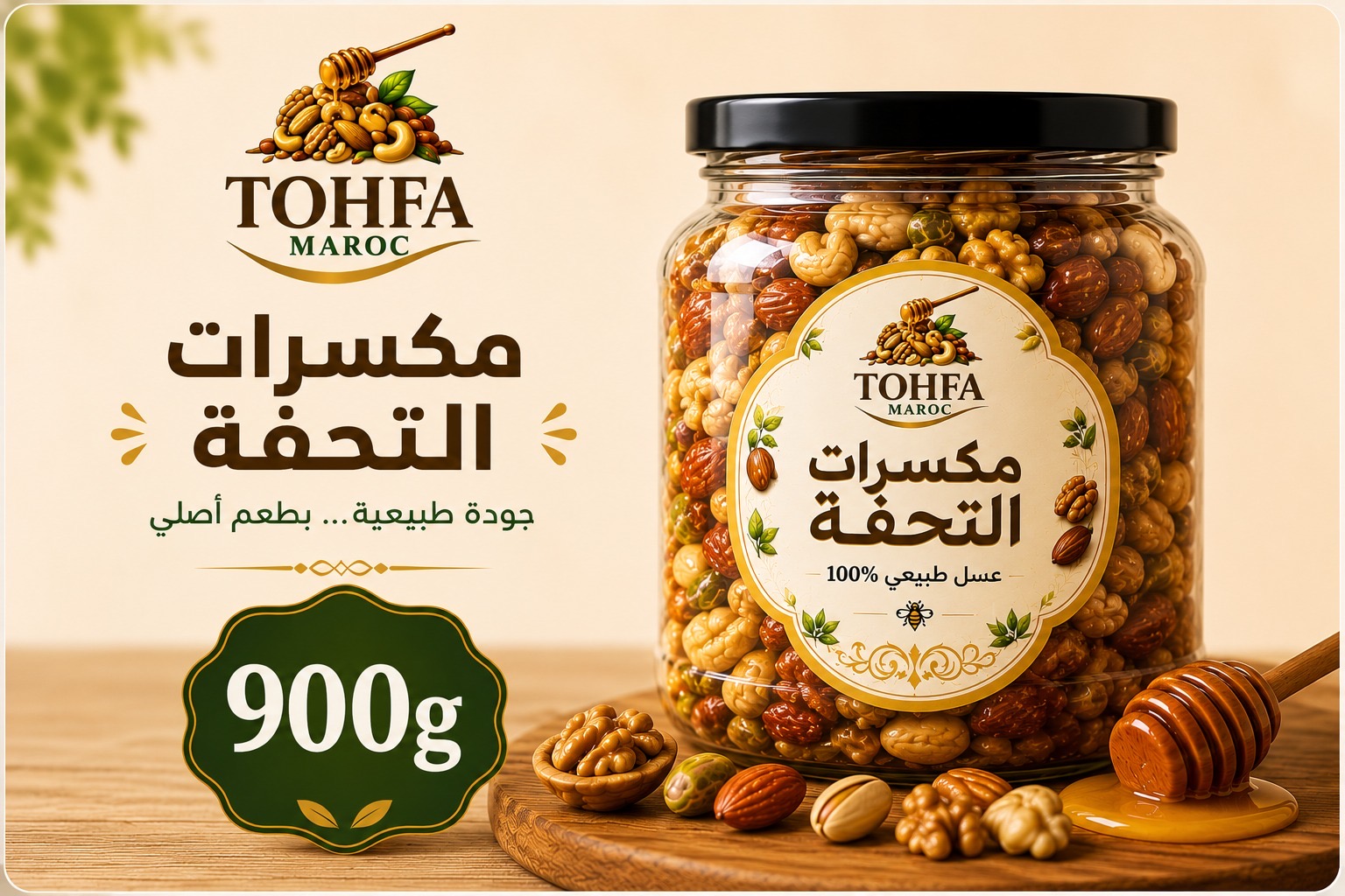 خلطة مكسرات التُحفة بالعسل الطبيعي - 900 غرام